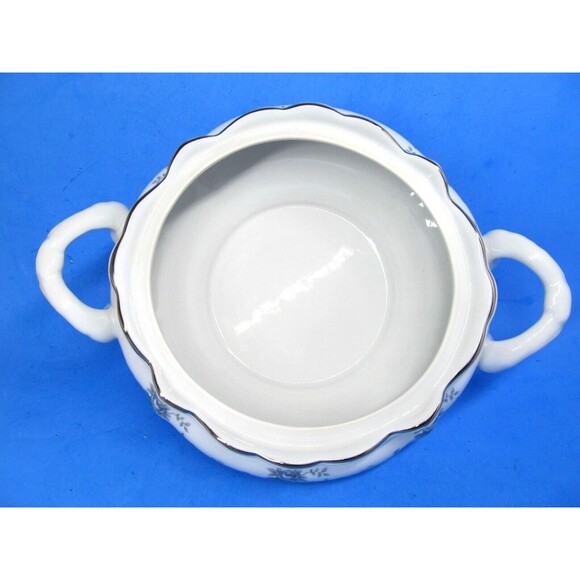 Johann Haviland Blue Garland Fine China Covered Handled Vegetable Serving Bowl - Picture 6 of 12